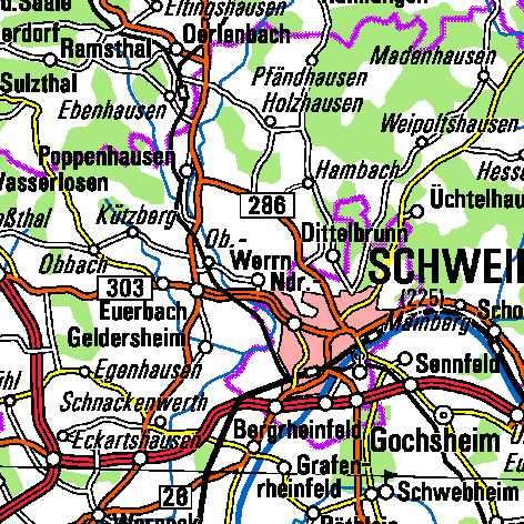 Detailkarte Umgebung Hambach